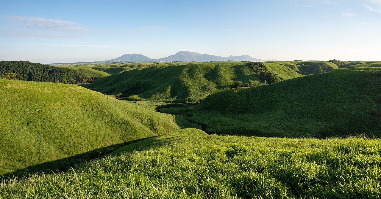 Aso Volcano outer rim grassland